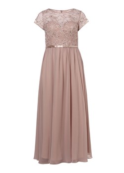 Luxuar Fashion Damska sukienka wieczorowa Kobiety Koronka brudny róż jednolity ze sklepu vangraaf w kategorii Sukienki - zdjęcie 146515105