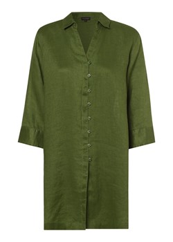 Franco Callegari Damska bluzka lniana Kobiety len oliwkowy jednolity ze sklepu vangraaf w kategorii Koszule damskie - zdjęcie 146516975