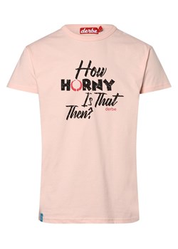 Derbe T-shirt męski Mężczyźni Bawełna różowy jednolity ze sklepu vangraaf w kategorii T-shirty męskie - zdjęcie 146517168