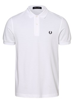 Fred Perry Męska koszulka polo Mężczyźni Bawełna biały jednolity ze sklepu vangraaf w kategorii T-shirty męskie - zdjęcie 146517457