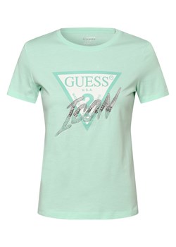 GUESS T-shirt damski Kobiety Dżersej miętowy nadruk ze sklepu vangraaf w kategorii Bluzki damskie - zdjęcie 146517717