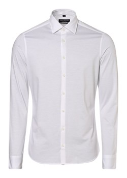 Van Graaf Koszula męska Mężczyźni Slim Fit Bawełna biały jednolity kołnierzyk kent ze sklepu vangraaf w kategorii Koszule męskie - zdjęcie 146517938