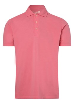 DENIM by Nils Sundström Męska koszulka polo Mężczyźni Bawełna różowy jednolity ze sklepu vangraaf w kategorii T-shirty męskie - zdjęcie 146518737