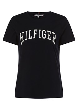 Tommy Hilfiger T-shirt damski Kobiety Bawełna granatowy jednolity ze sklepu vangraaf w kategorii Bluzki damskie - zdjęcie 146518805