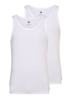 adidas Performance Podkoszulki pakowane po 2 szt. Mężczyźni Bawełna biały jednolity ze sklepu vangraaf w kategorii Podkoszulki męskie - zdjęcie 146519185