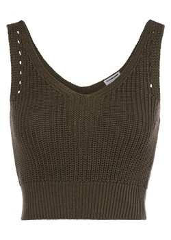Noisy May Top damski Kobiety Sztuczne włókno khaki jednolity ze sklepu vangraaf w kategorii Bluzki damskie - zdjęcie 146519337