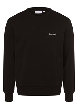Calvin Klein Męska bluza nierozpinana Mężczyźni Bawełna czarny jednolity ze sklepu vangraaf w kategorii Bluzy męskie - zdjęcie 146519348