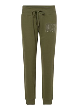 DKNY Damskie spodnie dresowe Kobiety Bawełna oliwkowy jednolity ze sklepu vangraaf w kategorii Spodnie damskie - zdjęcie 146519778