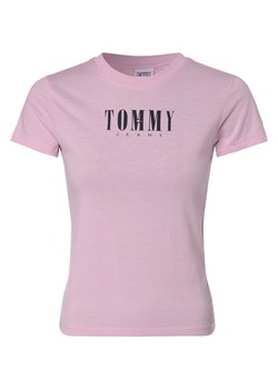 Tommy Jeans T-shirt damski Kobiety Bawełna różowy nadruk ze sklepu vangraaf w kategorii Bluzki damskie - zdjęcie 146521319