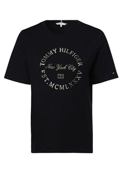 Tommy Hilfiger T-shirt damski Kobiety Dżersej granatowy nadruk ze sklepu vangraaf w kategorii Bluzki damskie - zdjęcie 146521436