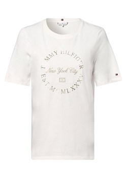Tommy Hilfiger T-shirt damski Kobiety Dżersej écru nadruk ze sklepu vangraaf w kategorii Bluzki damskie - zdjęcie 146521437