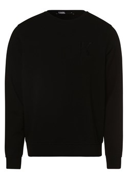 KARL LAGERFELD Męska bluza nierozpinana Mężczyźni Materiał dresowy czarny jednolity ze sklepu vangraaf w kategorii Bluzy męskie - zdjęcie 146521866