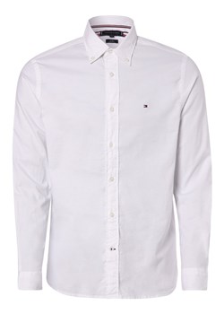 Tommy Hilfiger Koszula męska Mężczyźni Regular Fit Bawełna biały jednolity button down ze sklepu vangraaf w kategorii Koszule męskie - zdjęcie 146523508