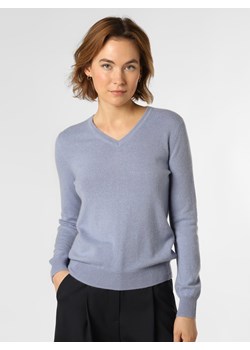 Franco Callegari - Sweter damski z czystego kaszmiru, niebieski ze sklepu vangraaf w kategorii Swetry damskie - zdjęcie 146524015