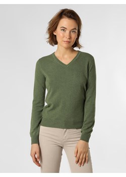 Franco Callegari Sweter damski z czystego kaszmiru Kobiety Kaszmir zielony jednolity ze sklepu vangraaf w kategorii Swetry damskie - zdjęcie 146524017