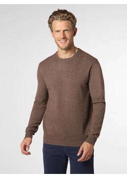 Andrew James - Sweter męski z czystego kaszmiru, brązowy ze sklepu vangraaf w kategorii Swetry męskie - zdjęcie 146524067