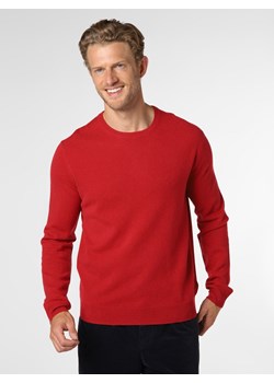 Andrew James Sweter z czystego kaszmiru Mężczyźni Kaszmir czerwony jednolity ze sklepu vangraaf w kategorii Swetry męskie - zdjęcie 146524068