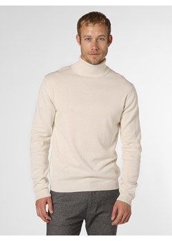 Finshley & Harding - Sweter męski z dodatkiem kaszmiru, biały ze sklepu vangraaf w kategorii Swetry męskie - zdjęcie 146524095