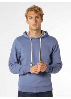 Nils Sundström Męska bluza z kapturem Mężczyźni niebieski jednolity ze sklepu vangraaf w kategorii Bluzy męskie - zdjęcie 146527008