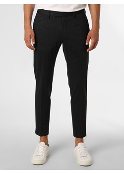 Strellson Męskie spodnie od garnituru modułowego Mężczyźni Super Slim Fit Sztuczne włókno czarny wypukły wzór tkaniny ze sklepu vangraaf w kategorii Spodnie męskie - zdjęcie 146527346