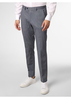 Finshley & Harding Męskie spodnie od garnituru modułowego Mężczyźni Modern Fit Sztuczne włókno jasnoniebieski marmurkowy ze sklepu vangraaf w kategorii Spodnie męskie - zdjęcie 146527826