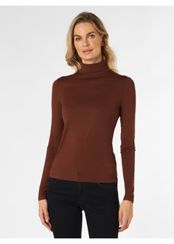 IPURI Damska koszulka z długim rękawem Kobiety wiskoza bakłażanowy jednolity ze sklepu vangraaf w kategorii Bluzki damskie - zdjęcie 146528279