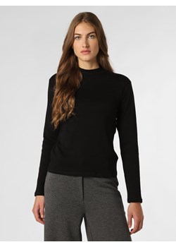 Marie Lund Damska koszulka z długim rękawem Kobiety Bawełna czarny jednolity ze sklepu vangraaf w kategorii Bluzki damskie - zdjęcie 146528718
