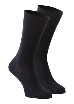FALKE Skarpety pakowane po 2 szt. Mężczyźni Bawełna granatowy jednolity ze sklepu vangraaf w kategorii Skarpetki męskie - zdjęcie 146529299