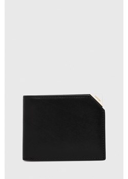Calvin Klein portfel skórzany męski kolor czarny ze sklepu ANSWEAR.com w kategorii Portfele męskie - zdjęcie 146531497