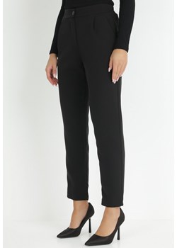 Czarne Spodnie Cygaretki Borlo ze sklepu Born2be Odzież w kategorii Spodnie damskie - zdjęcie 146579188