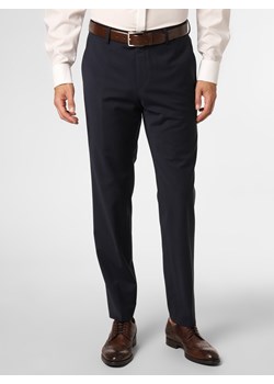 BOSS Męskie spodnie od garnituru modułowego Mężczyźni Slim Fit Sztuczne włókno granatowy jednolity ze sklepu vangraaf w kategorii Spodnie męskie - zdjęcie 146581639