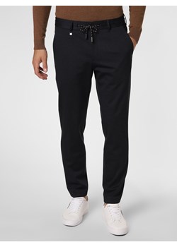 BOSS Męskie spodnie od garnituru modułowego Mężczyźni Slim Fit granatowy wypukły wzór tkaniny ze sklepu vangraaf w kategorii Spodnie męskie - zdjęcie 146581658