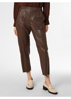 MAX&Co. Spodnie Kobiety Sztuczna skóra czekoladowy jednolity ze sklepu vangraaf w kategorii Spodnie damskie - zdjęcie 146581807