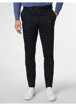 Finshley & Harding London - Męskie spodnie od garnituru modułowego – Hudson, niebieski ze sklepu vangraaf w kategorii Spodnie męskie - zdjęcie 146581866