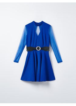 Mohito - Niebieska sukienka mini ze stójką - Niebieski ze sklepu Mohito w kategorii Sukienki - zdjęcie 146604455