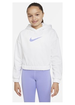 Bluza z kapturem dla dużych dzieci (dziewcząt) Nike Pro Therma-FIT - Biel ze sklepu Nike poland w kategorii Bluzy dziewczęce - zdjęcie 146639666