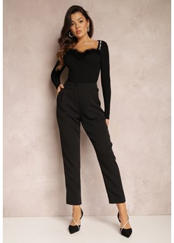 Czarne Spodnie Cygaretki Zalko ze sklepu Renee odzież w kategorii Spodnie damskie - zdjęcie 146661175