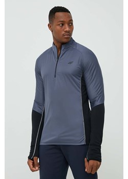 4F bluza do biegania męska kolor niebieski wzorzysta ze sklepu ANSWEAR.com w kategorii Bluzy męskie - zdjęcie 146687629