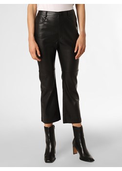 EDITED Spodnie Kobiety Sztuczna skóra czarny jednolity ze sklepu vangraaf w kategorii Spodnie damskie - zdjęcie 146697347