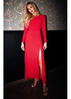 Suknia maxi z długimi rękawami w kolorze czerwonym M719, Kolor czerwony, Rozmiar L, MOE ze sklepu Primodo w kategorii Sukienki - zdjęcie 146789075