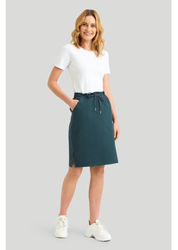 Bawełniana spódnica, ciemny turkus ze sklepu Greenpoint.pl w kategorii Spódnice - zdjęcie 146812458