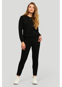 Luźne, dzianinowe spodnie, czarne ze sklepu Greenpoint.pl w kategorii Spodnie damskie - zdjęcie 146812536