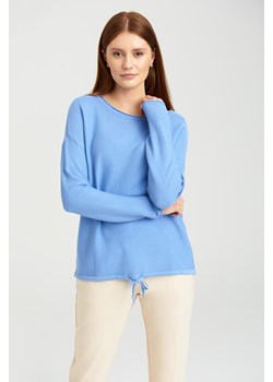 Luźny, błękitny sweter oversize ze sklepu Greenpoint.pl w kategorii Swetry damskie - zdjęcie 146812739