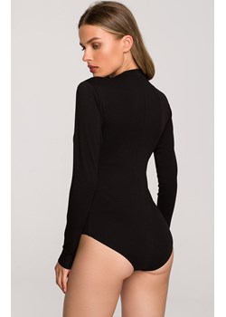Body damskie bluzka z dekoltem V w kolorze czarnym S327, Kolor czarny, Rozmiar L, Stylove ze sklepu Primodo w kategorii Bluzki damskie - zdjęcie 146827685