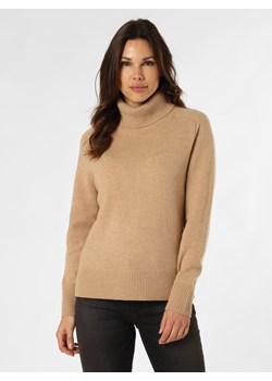 Franco Callegari - Damski sweter z wełny merino, beżowy ze sklepu vangraaf w kategorii Swetry damskie - zdjęcie 146830257