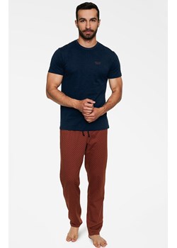 Track bawełniana piżama męska z krótkim rękawem 40052-59X, Kolor granatowy, Rozmiar 2XL, Henderson ze sklepu Intymna w kategorii Piżamy męskie - zdjęcie 146846078