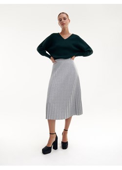 Reserved - Plisowana spódnica midi - Jasny szary ze sklepu Reserved w kategorii Spódnice - zdjęcie 146855296