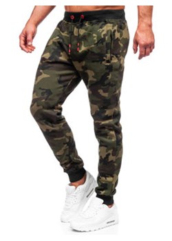 Spodnie męskie dresowe moro-khaki Denley KZ15 ze sklepu Denley w kategorii Spodnie męskie - zdjęcie 146909738
