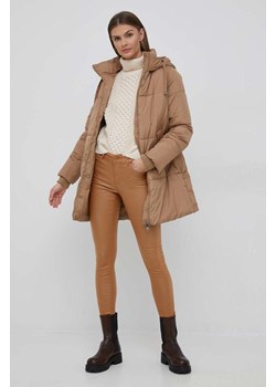 Vero Moda kurtka damska kolor beżowy zimowa ze sklepu ANSWEAR.com w kategorii Kurtki damskie - zdjęcie 147046366