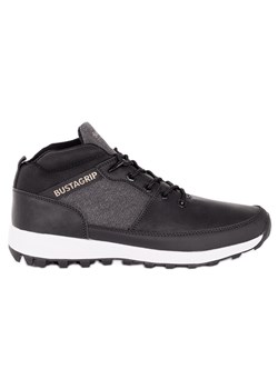 Skórzane sneakersy buty męskie czarne Trax Bustagrip ze sklepu ButyModne.pl w kategorii Buty zimowe męskie - zdjęcie 147053969